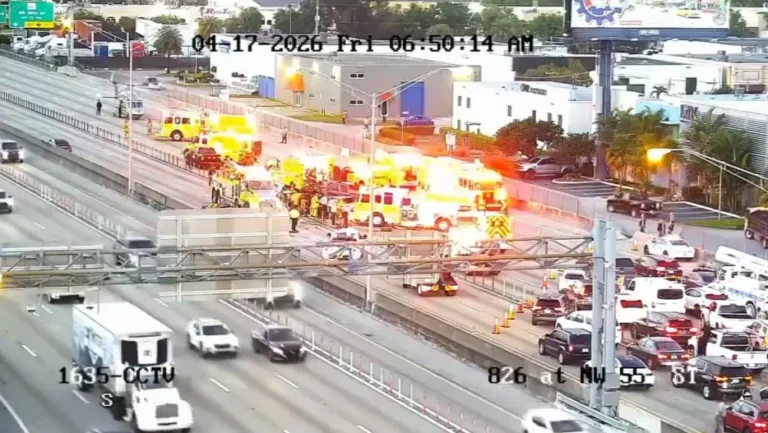 Two Injured in Palmetto Expressway Crash as Rescue Crews Respond in Miami-Dade